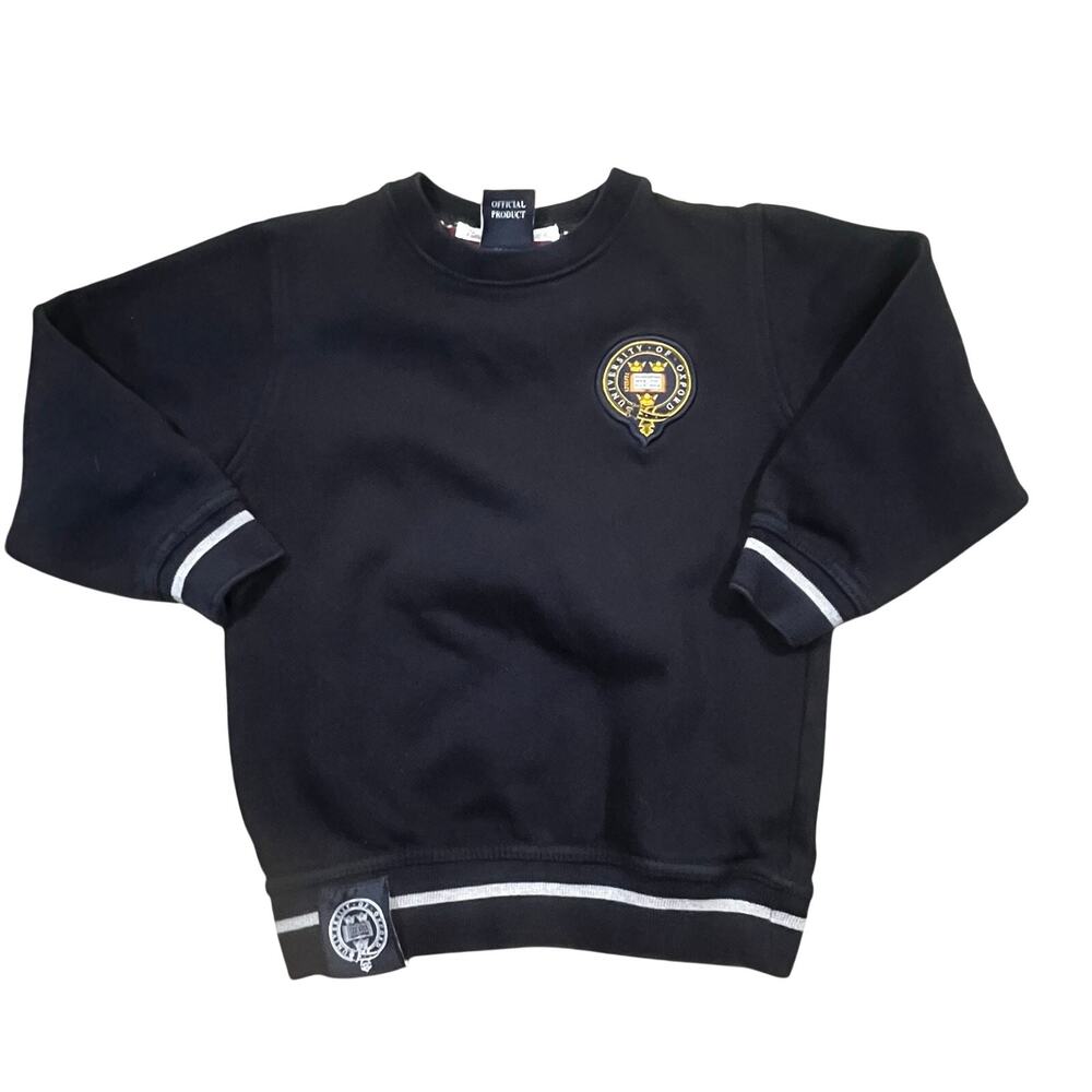 University of Oxford Sweatshirt Youth 5-6 Black Crest Spellout‎ Pullover